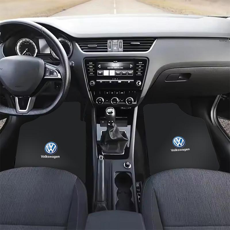 O3Car Floor Mat Auto Front and Rear Carpet Foot Mats with Rubber Backing For Volkswagen Tiguan Golf Passat Polo Touareg Magotan