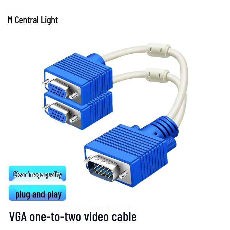 VGA 1-to-2 Monitor Splitter Cable