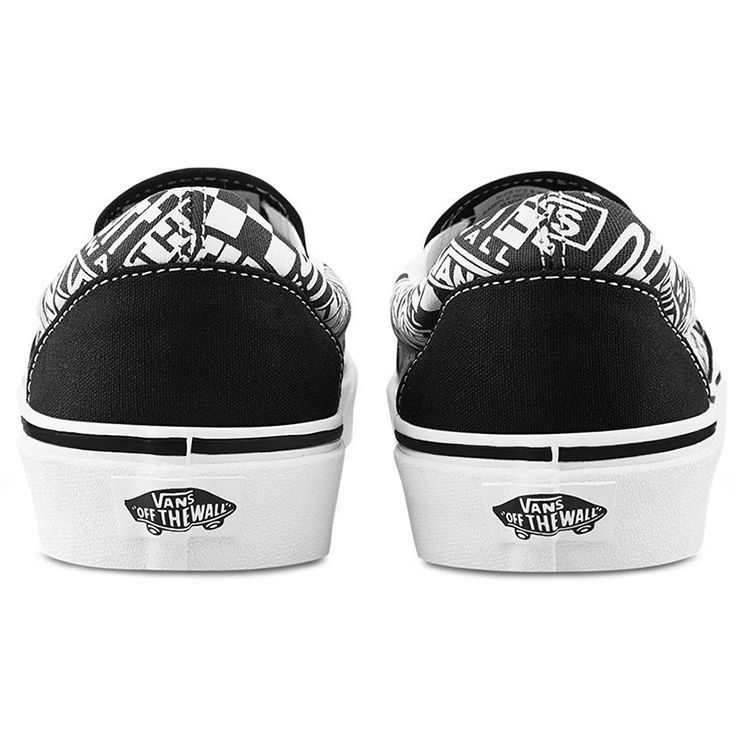 Vans Slip-On Classic Lightweight Low-Top Skate Shoes Unisex Sneakers Black White VN0A33TB3WI