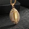1PC New American Football Necklace Rap Punk Rock Jewelry Gift For Men Women Athletes Accessories