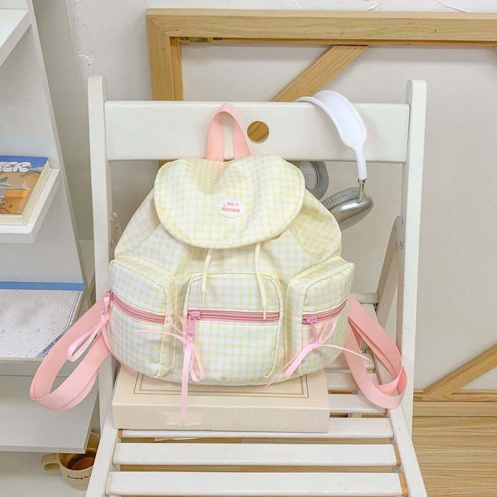 Sweet Women Daily School Bag Large Capacity Silver PU Daypack Korean Drawstring Backpack  Outdoor