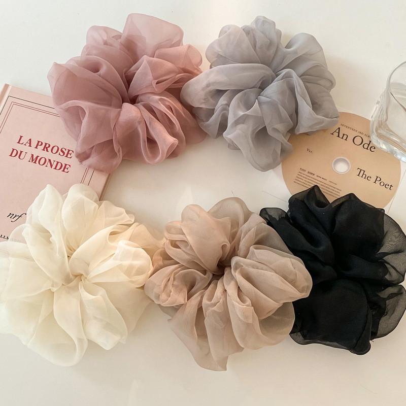 

Large Mesh Hair Rope for Women Simple Fashiona Girl hair tie Hair Ring Simplicity High Ponytail Scrunchie