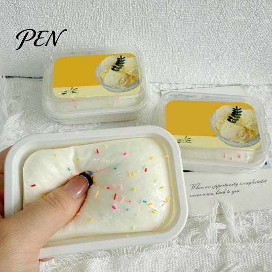 Relaxation Desk Accessory Ice Cream Cake Squeeze Toy, Slow Rising Stress Office Anxiety Reducer Relief Simulation Dessert Food Pinch Toy for Relieving