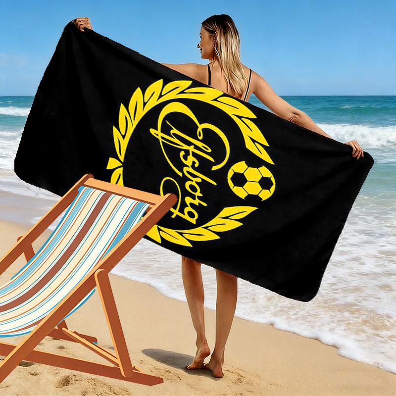 IF Elfsborg Print Beach Towel, Large Soft Quick Dry Towel for Beach Camping Swimming