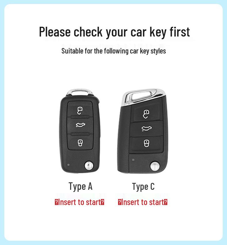 Volkswagen Key Cover for Sagitar, Bora, Magotan, Golf, T-Roc, Tiguan L, Passat, and Lavida Models