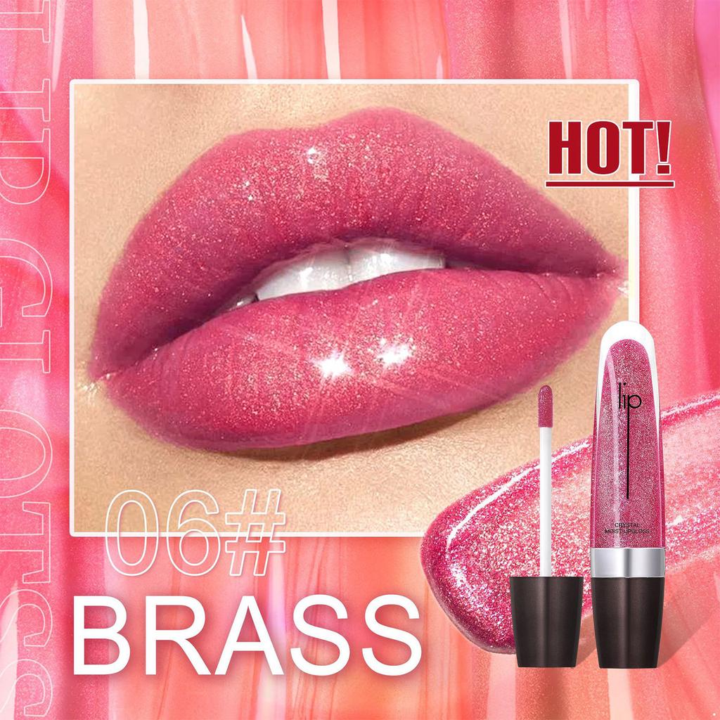 1Pc Glossy Shimmery Lip Gloss, Long-Lasting Hydrating Lip Stain with High-Color Pigment