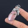 925 Sterling Silver Rhodonite Stone Wife Ethnic Trendy Bezel New Pendant Jewelry