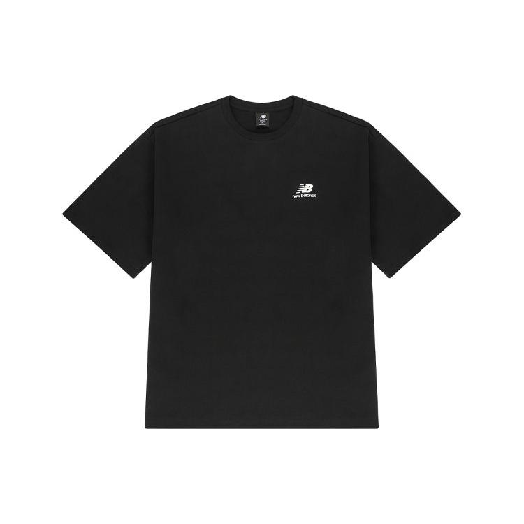 New Balance Boston Tee Asia Sizing  Black White  Men s AMT22391-BK M