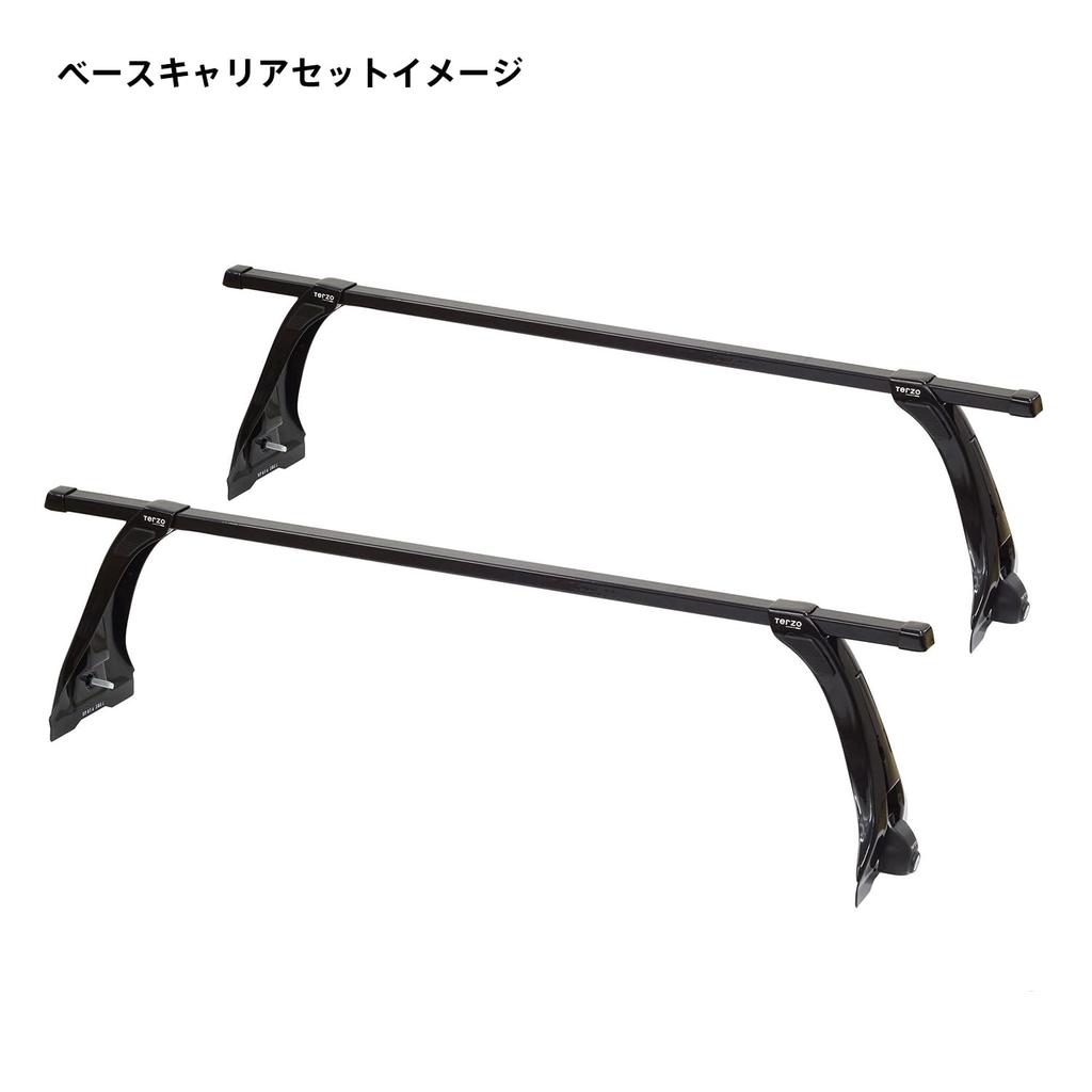 PIAA Terzo Base Carrier Foot Set of 4 for Square Bars Rain Molding Type Black High Roof Vehicles EF8TM