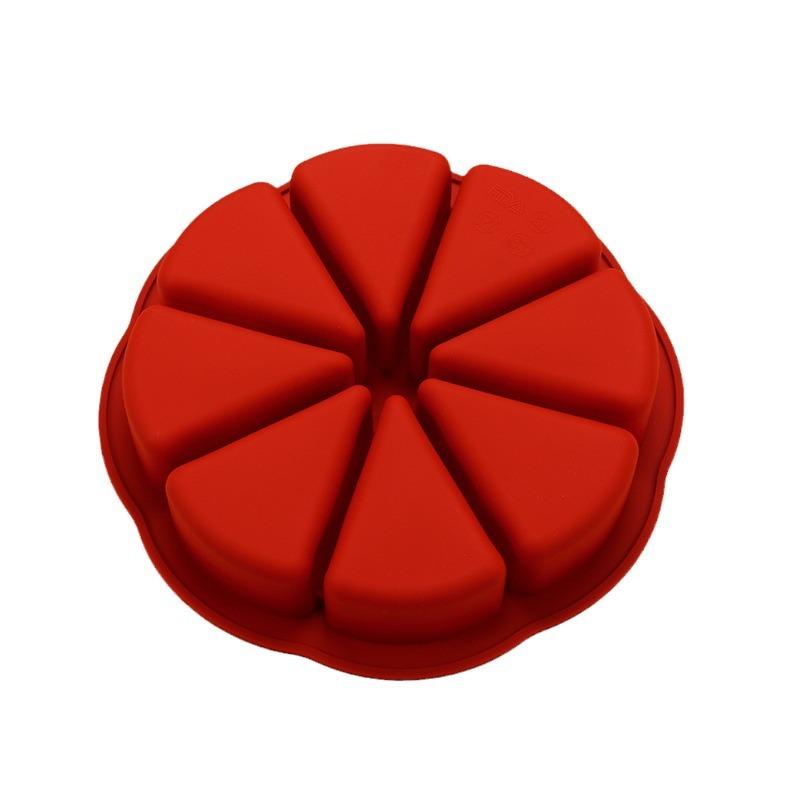 Silikonowa forma do ciasta z 8 wgłębieniami, wgłębienia w kształcie trójkąta, forma do pieczenia plastrów pizzy, narzędzie kuchenne do pieczenia na Dzień Dziękczynienia