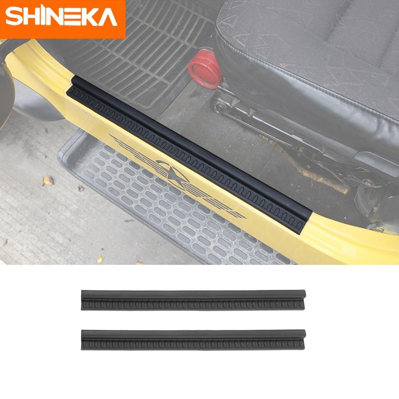 

SHINEKA резиновая накладка на порог автомобиля, защита на пороге, наклейки для Jeep Wrangler TJ 1997-2006, автомобильные наклейки