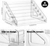 4 Pcs 7 Tier Acrylic Card Display Stand, Versatile Display for Trading Cards,Greeting Card Stand,Portable Display Rack Holder