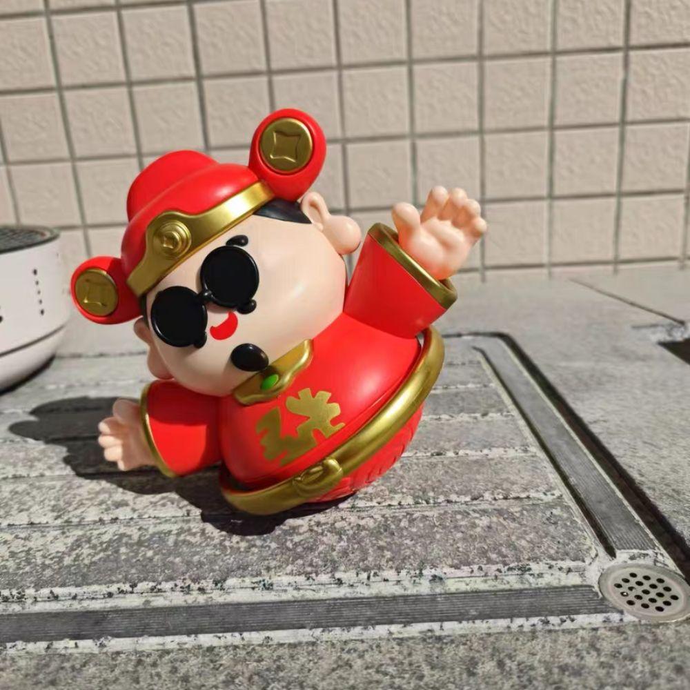 Beat Music God of Fortune Figurine Chinese Tradition Myth Tumbler Money Saving Box  Home Decor