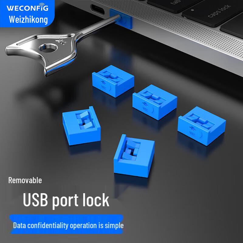 USB Port Data Security Lock & Dust Plug Kit