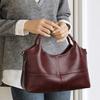 Bolso de Mano Vintage de Cuero Cosido Bolso de Hombro de Moda Bolso Cruzado Vintage para Mujer Regalos de Vacaciones para el Trabajo, Compras y Damas