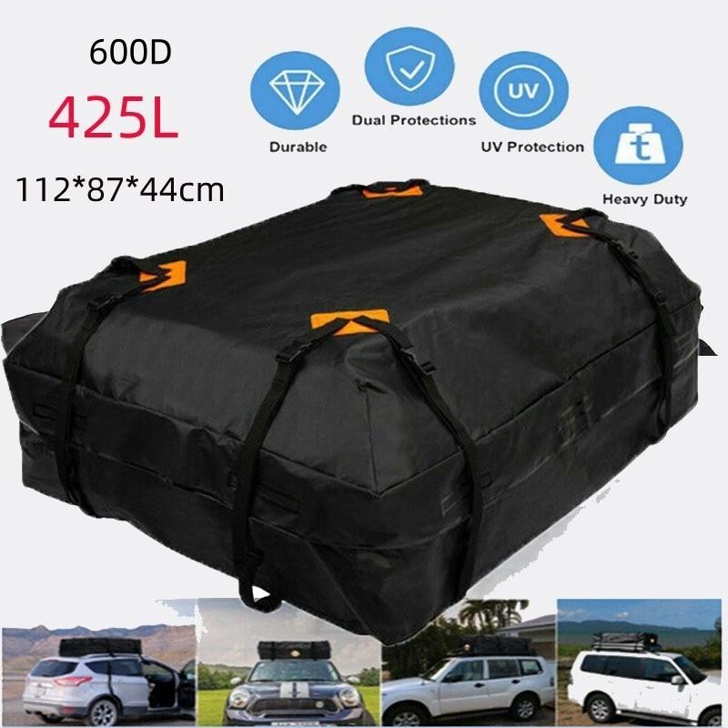 425L Stor Kapacitet Universell Resväska Bil Takväska Utomhus Camping Bil Takförvaringsväska 112 * 87 * 44cm