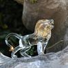 Blown Glass Lions Figurines Crystal Lions Statue Glass Art Wildlife Animal Sculptures Ornament Paperweight Collections
