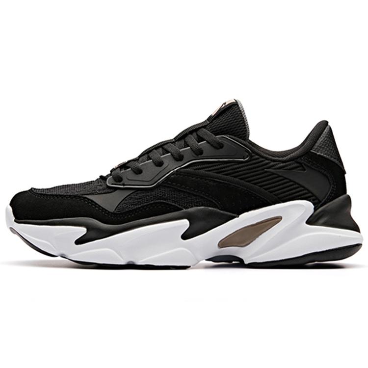 Anta Comfortable Abrasion Resistant Low Top Casual Shoes Women's Black White Brown 12838808-1