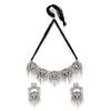 Shining Diva Fashion Latest Stylish Traditional Oxidised Silver Necklace Jewellery Set for Women