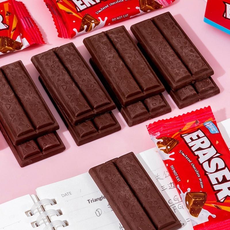 Cartoon Chocolate Design Eraser Eraser Student Painting Writing Pencil Eraser Stationery School Office Supplies
