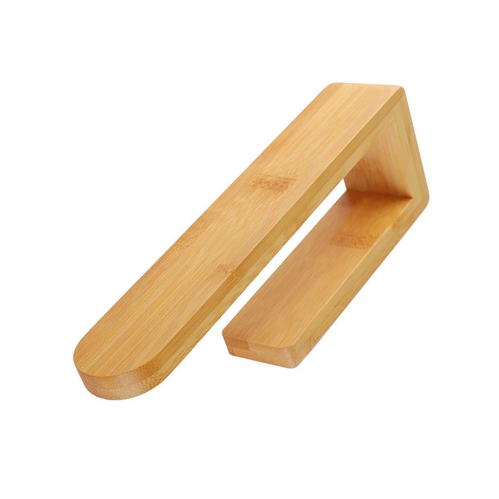 No Drill Wooden Towel Rack Adhesive Bathroom Organizer Waterproof Hanging Shelf for Kitchen Laundry Room