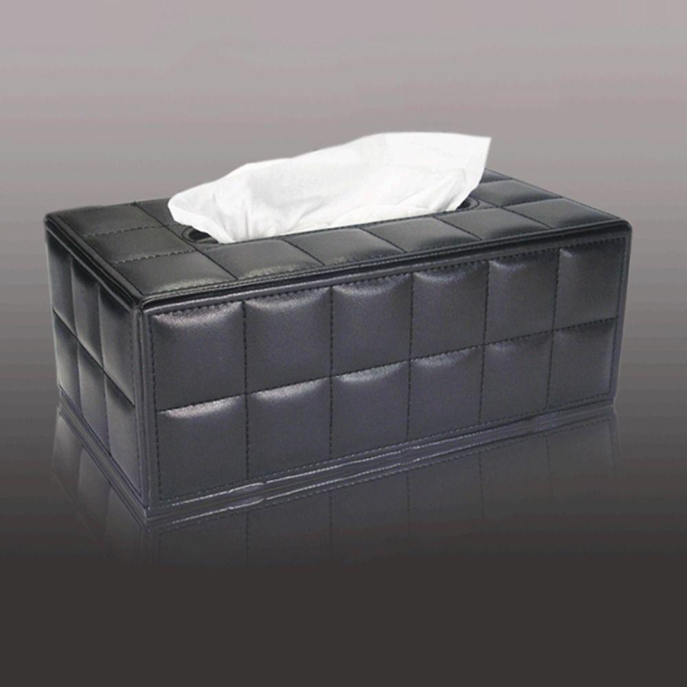 Leather Tissue Storage Box Multi-functional Napkin Dispenser Creative Paper Towel Case  Bedroom