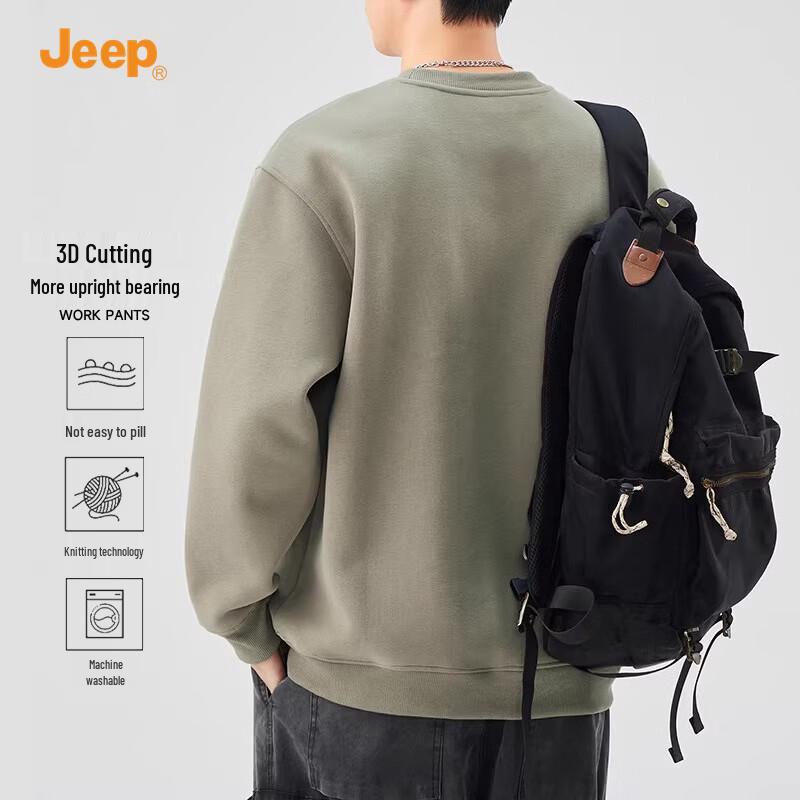 JEEP Men's Casual Round Neck Sweatshirt