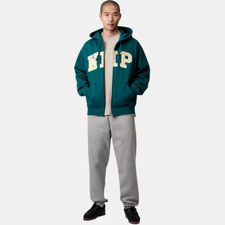 Carhartt WIP SS24 Chase Sweat Pant Loose Fit Elastic Waist Embroidered Logo Fleece Knit Joggers Unisex pants Gray I033667-00M-XX