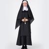 Halloween nun costumes, Virgin Mary stage performance black robe
