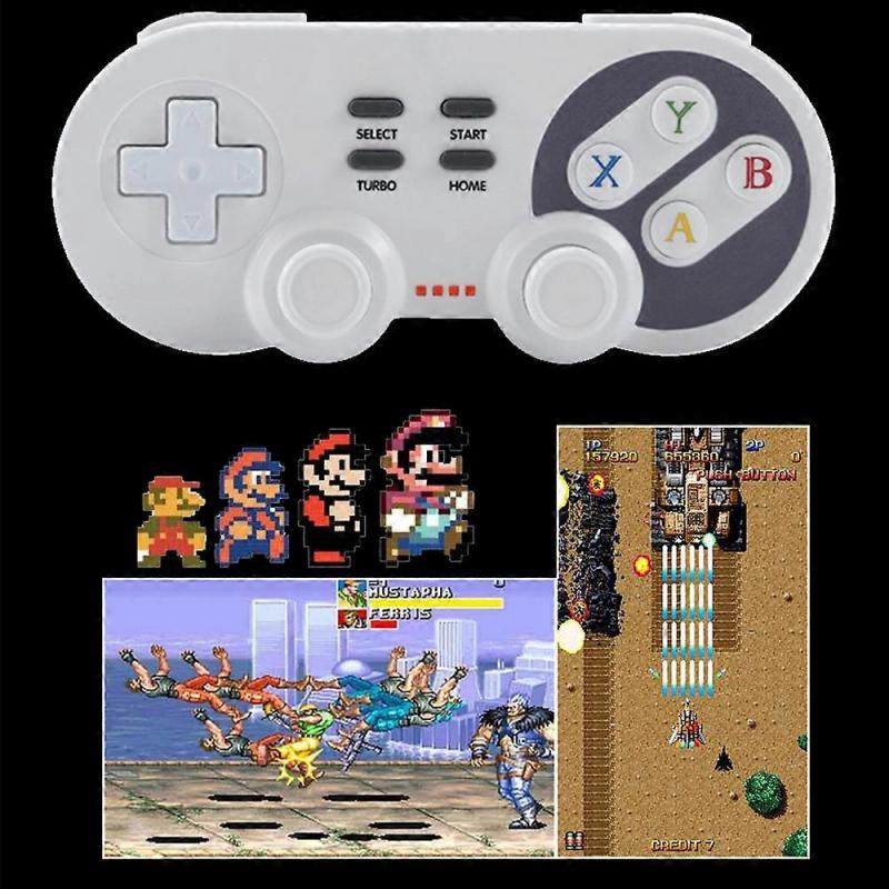 Kabelloser Bluetooth-Controller mit Joysticks Rumble-Vibration Gamepad für Switch/Switch pro Android/PC /PS3-Weißgrau-