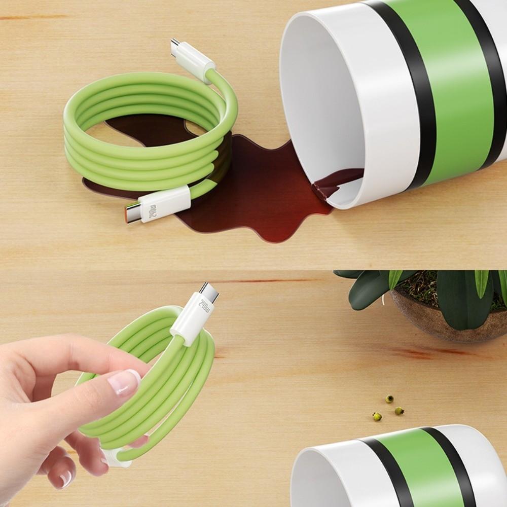 Magnetic Type C Silicone Data Cable Automatic Storage USB To Type C Charging Cable Phone Charging