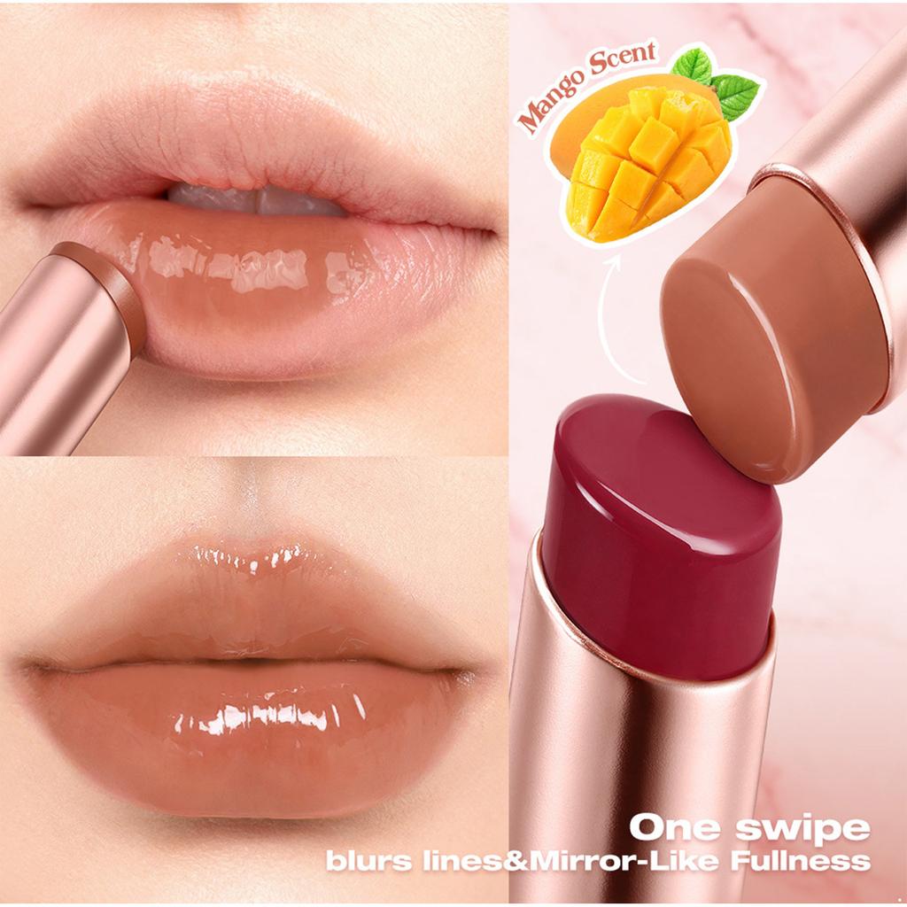 Langanhaltender spiegelglänzender Lippenstift, 1 Stück Glanz-Finish Lippenfarbe für den täglichen Gebrauch, Geschäftsfeiern oder Club-Events