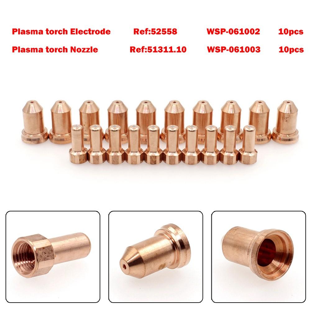 20 buc 52558 Electrod torță de tăiere cu plasmă 1,0 mm vârfuri 51311.10 potrivite PT80 IPT-80