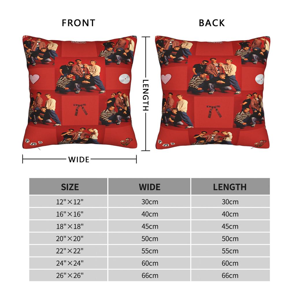 Backstreets Boys Pillow Case Square Pillow Cover For Couch Sofa Bedroom Kawaii Cushion Cover