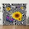 Curtains Sunflower Plant Bedroom Curtains Digital Printing Blackout Curtains No Punching