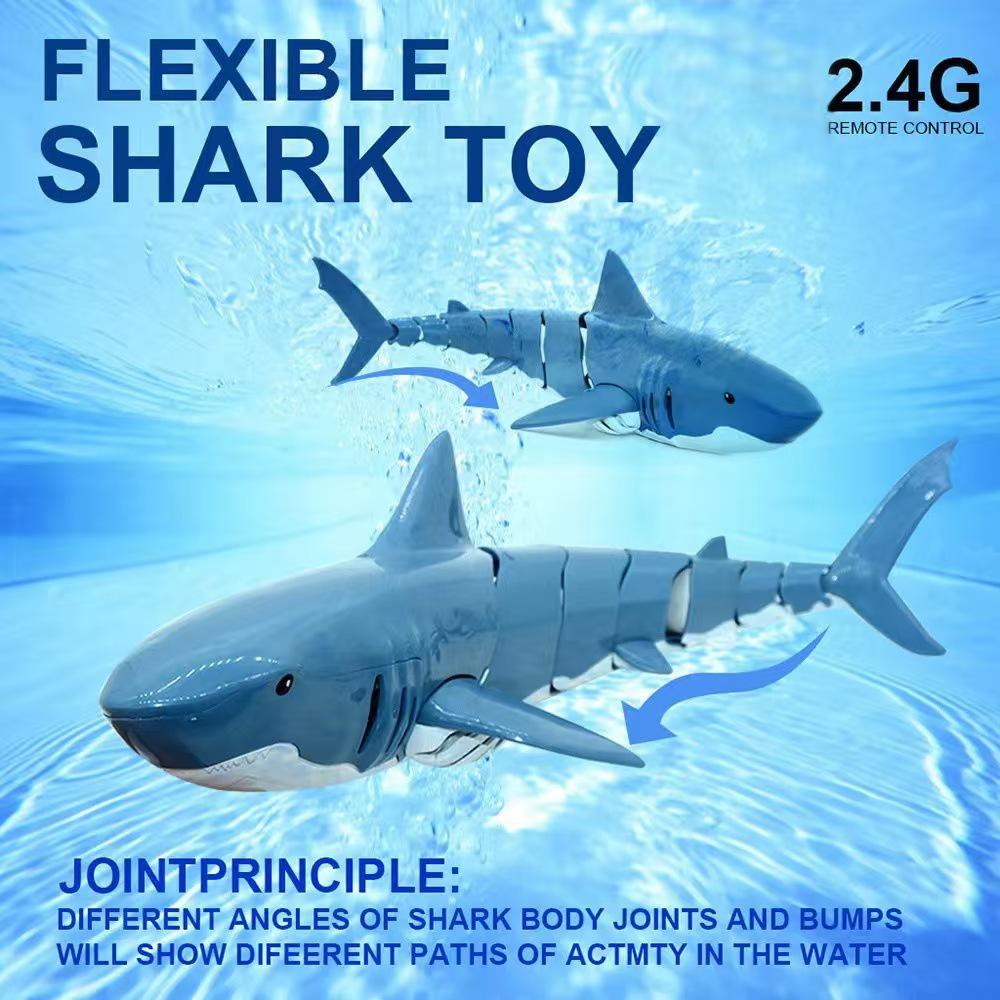 2.4G Remote Control Electric Shark Toy - Wireless Charging Water Toy for Kids