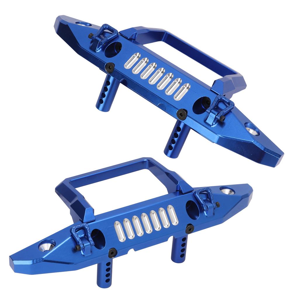 Aluminum Alloy Front Bumper RC Car Upgrade Accessory with LED Light Hole for Al 1Celsius6 for SCX6 Car