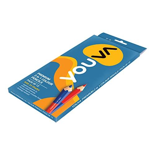 

Navneet Youva|Premium 2 In 1 Colour Pencil For Drawing|Sketching|And Painting|Pack Of 12|Multicolor 12 count (Pack of 1)