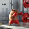 Cute Desk Accessories Boxing Capybara Figurine, Funny Boxer Desktop Ornament for Stress Healing Office Decor Relief, Animal Statue Home Car Decoration