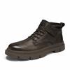Stivali da Uomo Outdoor Trendy Stivali da Uomo Stile Britannico Scarpe in Pelle Stivali da Uomo Stivaletti da Lavoro