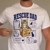 Funny Rescue Dad Shirt - Retro Cat Lifestyle Gift - Sarcastic Rescue Dad Clothing