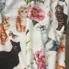 Thick, Soft and Fluffy Blanket Cute Cat and Floral Patterned Blanket Carriage-style Bedroom and Living Room Coverlet