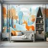3d Wallpaper Cartoon Forest Animal Wallpaper Sofa Background Wall Mural For Bedroom Cartoon Mural Home Decor