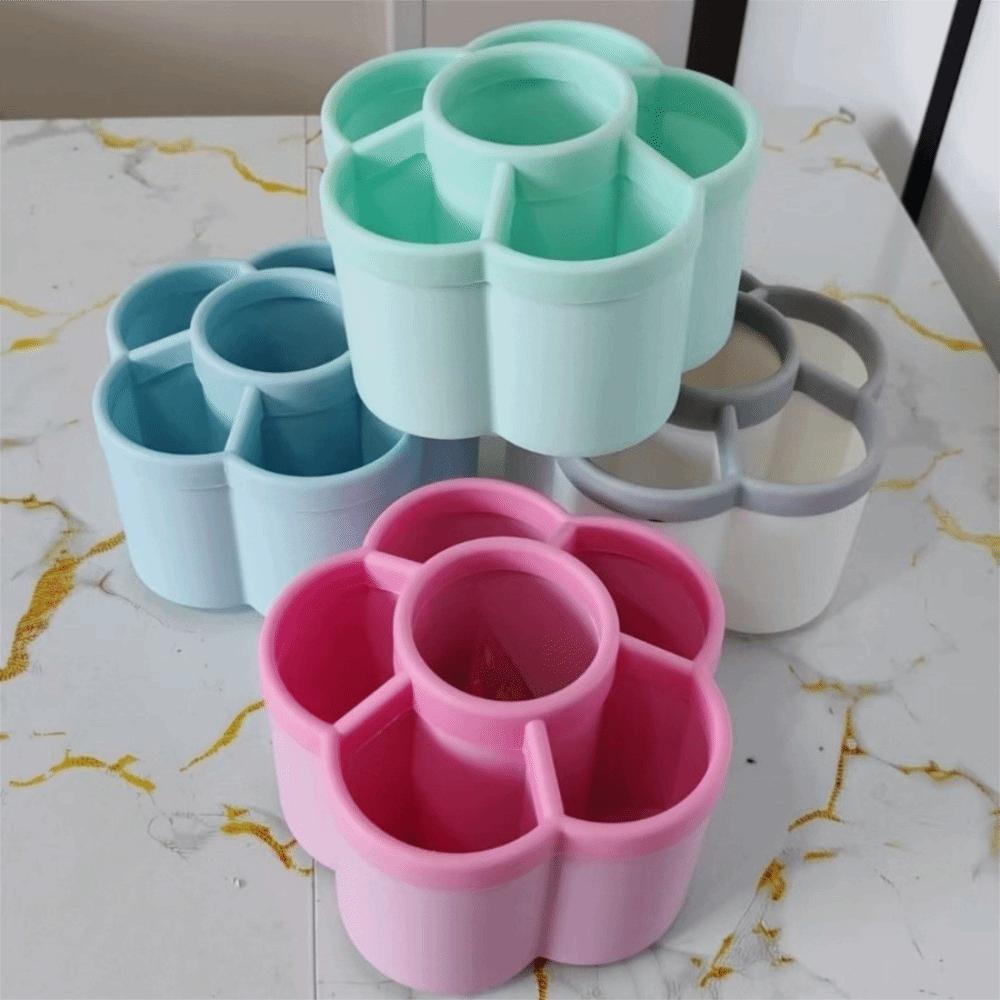 Large Capacity Pencil Box Rotatable Makeup Brush Holder Desktop Organizer Study Accessories