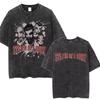 Washed Vintage System of A Down Tshirt Men Women Cotton Quality Short Sleeve Tees Male Rock Music Band Cartoon Graphic