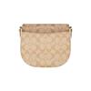Coach Morgan 20 Snap-fastening Detachable Shoulder Strap Cowhide Saddle Bag Crossbody Shoulder Bag Small Size Women's Light Khaki
