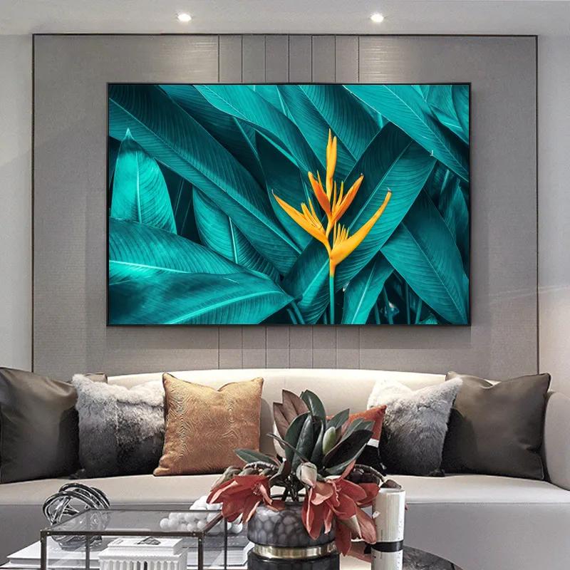 

Green Natural Plant Leaf Canvas Poster Wall Art