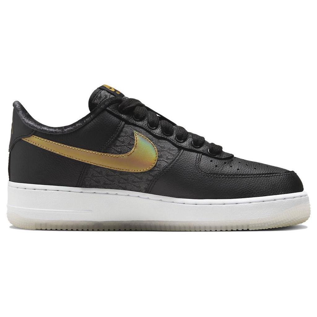 Nike Air Force 1 Low Premium Bronx Origins - 50th Anniversary Men Sneakers Black Metallic-Gold White FN6835-010