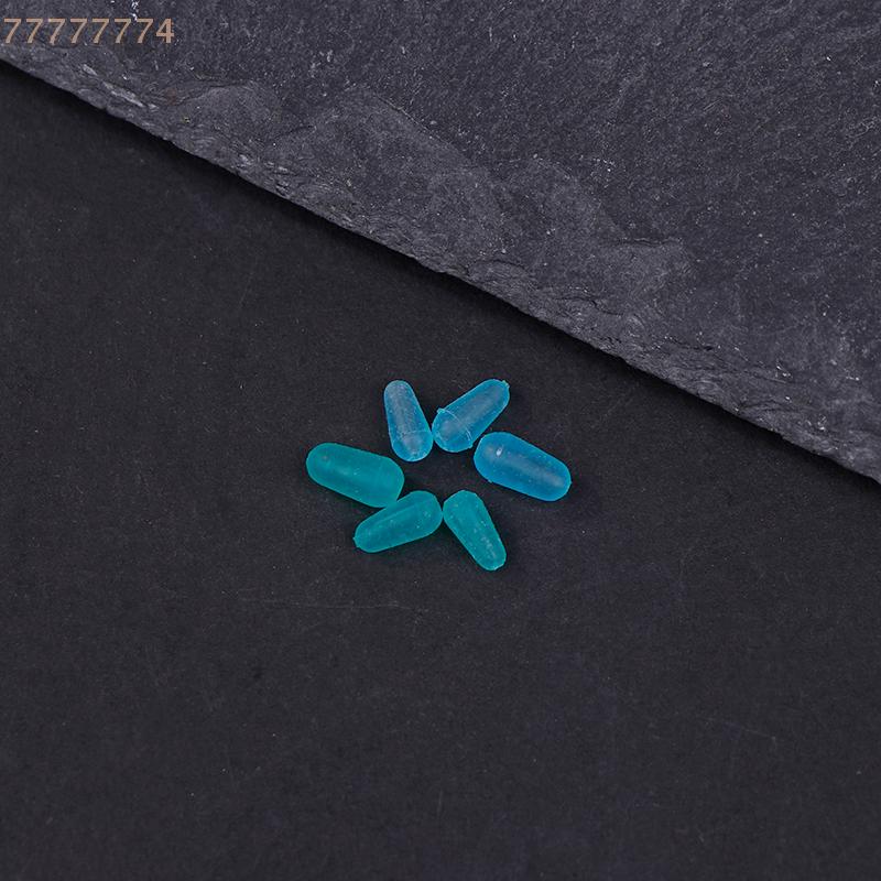 100Pcs High-Quality Silicone Blue Oval Space Beans Sea Carp Fly Fishing Bobber Rubber Stopper Fishing Float for Anglers