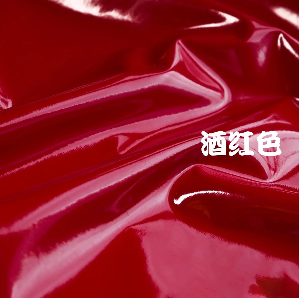 100x145cm Stretch Shiny Glossy Leather Fabric 100*145cm Solid Elastic Mirror Fabric For Clothes Dress Stage Costume DIY Sewing